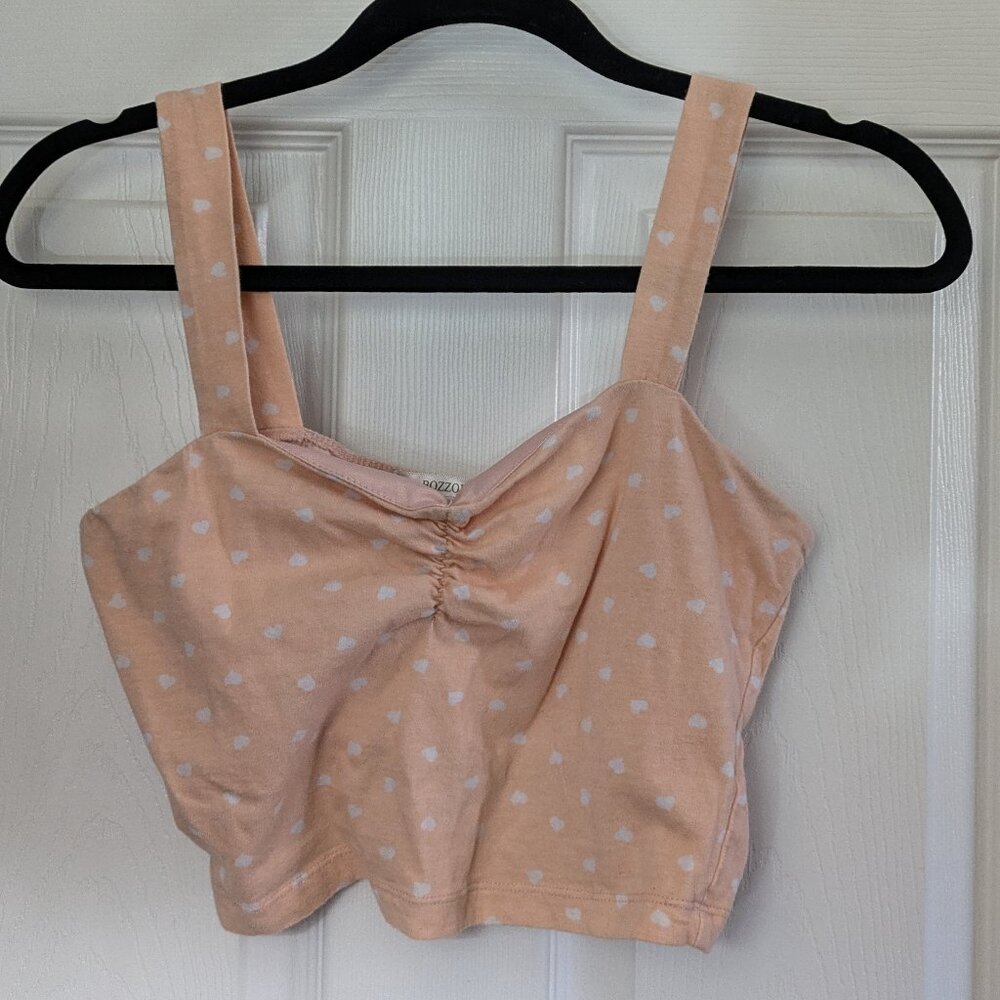 $5 Cute Heart Print Crop Top